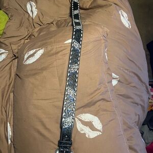 Black and White Patterned Belt